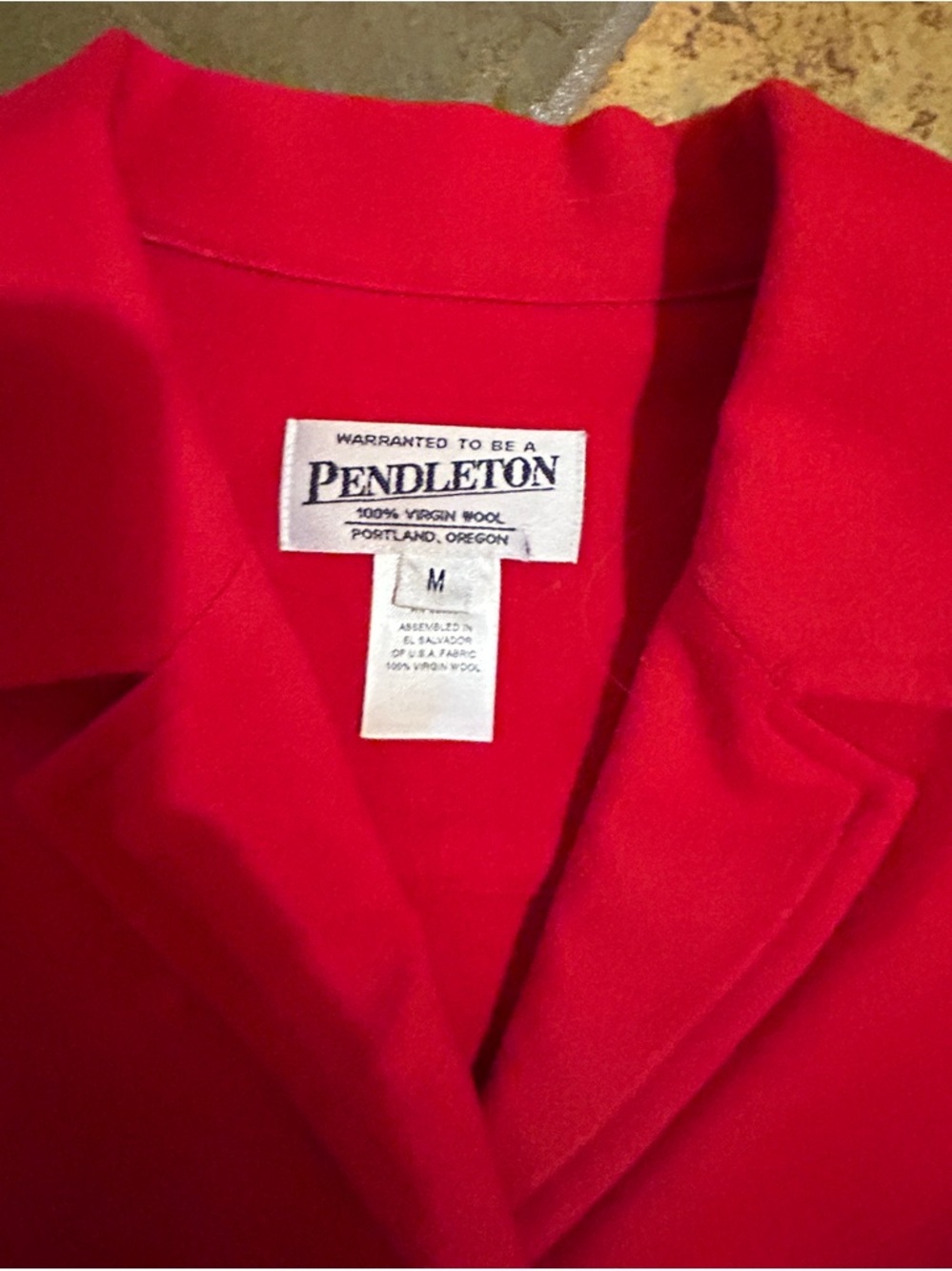 Pendleton Red Wool Blend Blazer Women M Made in USA Button Front Career Classic - Picture 3 of 6